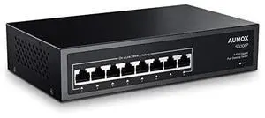 for8 Port Gigabit POE Switch 8 Port POE 120W Gigabit Ethernet Unmanaged Network Switch Plug and Play Sturdy Metal Housing Traffic Optimization SG308P
