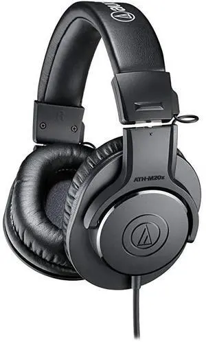 ATH-M20X Professional Studio Monitor Headphones, Black