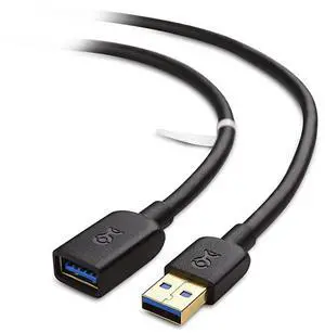 Long USB to USB Extension USB 30 Extension in Black 10 ft for Oculus Rift HTC Vive Playstation VR Headset and More