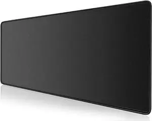 forKtrio Large Gaming Mouse Pad with Stitched Edges Extended Mousepad with Superior Micro-Weave Cloth Non-Slip Base Water Resist Keyboard Pad Desk Mat for Gamer Office & Home 31.5 x 11.8 in Black