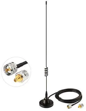 Ham Radio Vehicle Car Mobile Radio Antenna Dual Band VHF UHF 136174MHz 400520MHz Magnetic Base PL259 Male Antenna for BTECH ICOM Kenwood Midland Yaesu TYT AnyTone Amateur Radio Two Way Radio