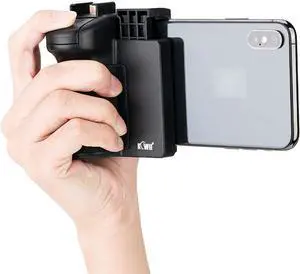 FOR 3 in 1 Cell Phone Tripod Mount Phone Camera Grip Handle Holder with Detachable Bluetooth Shutter Remote Control and Cold Shoe Mount for iPhone Android Smartphone Selfie Vlog Video Shooting