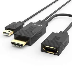 HDMI to DisplayPort Adapter/Converter 4K 60HzPC to Monitor Male HDMI to DP Output Dongle with AudioActive HDMI 1.4 Source in Display Port 1.2 Out Connector for Xbox One360NSMac Mini1080P 60Hz