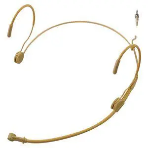 MIC-J 069 Earhook Headworn Headset Unidirectional Microphone Compatible with Sennheiser Wireless Microphone System - 1/8" TRS Locking Screw Plug