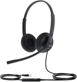 Headset with Microphone USB Headset Computer Headset PC Laptop Headset Teams Certified UH36 UH34 Wired Noise Cancelling with Mic Stereo (for Microsoft Optimized, UH34-DUAL-Lite)