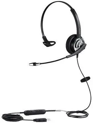 Headset with Noise Cancelling Microphone and Volume Controller for Conference Calls Softphone Conversation Clear Chat Online Course etc