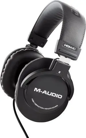 FOR HDH40 C Over Ear Studio Headphones with Closed Back Design Flexible Headband and 2.7m Cable for Studio Monitoring Podcasting and Recording - Black