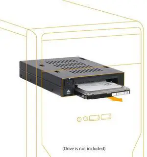 ICY DOCK 2.5 SSD Dock Trayless Hot-Swap SATA/SAS Mobile Rack for Ext 3.5 Bay - flexiDOCK MB521SP-B