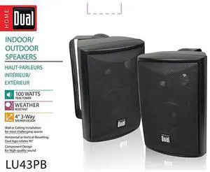 FOR-LU43PB 3-Way High Performance Outdoor Indoor Speakers with Powerful Bass | Effortless Mounting Swivel Brackets | All Weather Resistance | Expansive Stereo Sound Coverage | Sold in Pairs