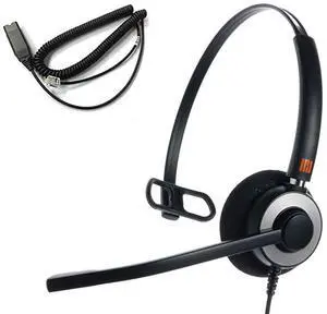 IPH160 Monaural Noise cancelingCorded Headset with HIS02 Cable for Avaya IP16081616 9610 9620 9620L 9620C 9630 9630G 9640 9640G 9650 9670 Phones