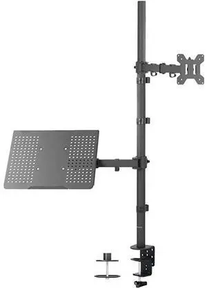 Laptop and 13 to 32 inch LCD Monitor Stand up Desk Mount Extra Tall Adjustable Stand Fits Laptops up to 17 inches STANDV012C