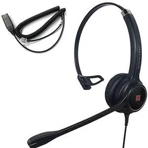IPH250 OptimoX Single Ear Noise canceling Corded Headset with HIS02 Cable for Avaya IP 16081616 9608G 9611G9610 9620 9620L 9620C 9630 9630G 9640 9640G 9650 9670 Phones