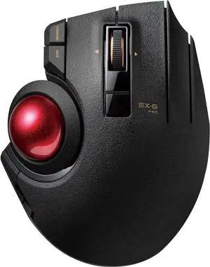 Good Product Outlet Wired / Wireless / Bluetooth Thumb-Operated Trackball Mouse, 8-Button Function with Smooth Tracking, Precision Optical Gaming Sensor (M-XPT1MRXBK) , black