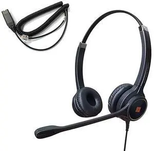 IPH255 OptimoX Duo Ear Noise canceling Corded Headset with HIS02 Cable for Avaya IP160816169608G 9611G9610 9620 9620L 9620C 9630 9630G 9640 9640G 9650 9670 IP Phones