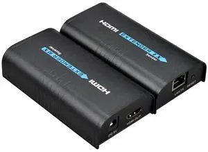 FOR HDMI Extender 120m Over TCP IP Rj45 Cat5 Cat5e Cat6 Cat6e UTP STP Ethernet LAN Switch Network Support 400ft 1080P Black HSV373 A Pair