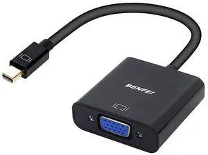 Mini DisplayPort to VGA, Mini DP Display Port to VGA (Thunderbolt Compatible) Male to Female Adapter Compatible for ThinkPad SurfacePro PC Mini DisplayPort to VGA, Mini DP Display Port to VGA (Thunderbolt Compatible) Male to Female Adapter Compatible for ThinkPad SurfacePro PC