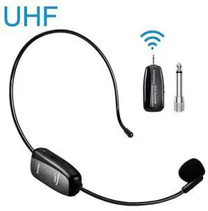 Microphone Headset UHF Mic Headset and Handheld 2 in 1 160 ft Range for Voice Amplifier Stage Speakers Teacher Tour Guides Fitness InstructorDo Not Support PhoneMacLaptop