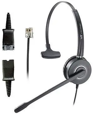 for  Microphone NoiseCancelling Headphone HandsFree Quick Disconnect with RJ9 Cables for Yealink Polycom Avaya Unify Vtech Grandstream Mitel Phones
