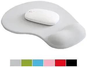 Mousepad with Gel Wrist Support Ergonomic Gaming Desktop Mouse Pad Wrist Rest Design Gamepad Mat Rubber Base for Laptop Comquter Silicone NonSlip SpecialTextured Surface 02Gray