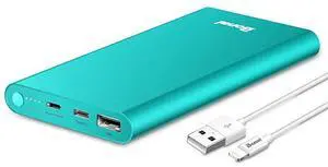 Portable Charger  Power Bank 12000mAh AluminumTravelPowerful USB C High Speed 30A InputOutput Compatible iPhone 1212 Pro Max11XR Samsung iPad8 Pin Charging Cable Included