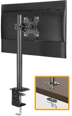 for Monitor Mount for 1332 Computer Screens Improved LCDLED Monitor Riser HeightAngle Adjustable Single Desk Mount StandHolds up to 176lbs Black EGCM12
