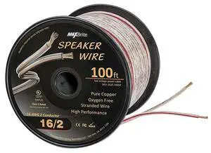 FOR-Performance 16 Gauge Speaker Wire Oxygen Free Pure Copper UL Listed Class 2 100 Feet Spool