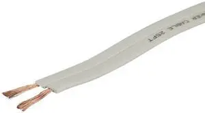 Monoprice Planate Series 16 Gauge AWG Pure Copper Flat Speaker Wire/Cable - 250ft CL2 in Wall Rated Jacketed in PVC Material for Home Theater Car Audio and More