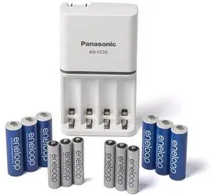 FOR-Panasonic KKJ55MBS66A  Power Pack 6AA 6AAA and Advanced Battery 3 Hour Quick Charger Battery Color May Vary