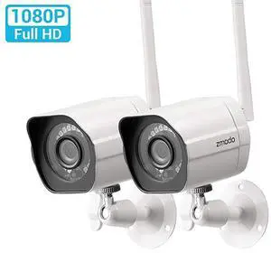 FOR-Outdoor Security Camera 2 Pack Smart Home 1080p Full HD Indoor Outdoor Wireless IP Cameras with Night Vision Cloud Service Available
