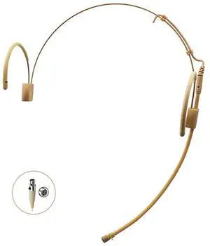 FOR-Pro Earhook Headset Headworn Omnidirectional Microphone  MICJ 060 Compatible with AKG Samson Wireless Transmitter Mini XLR TA3F Plug