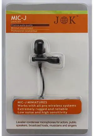FOR-Pro Lavalier Lapel Microphone  MICJ 017 Unidirectional Condenser Microphone Compatible with Shure Wireless Transmitter Mini XLR Ta4f Plug