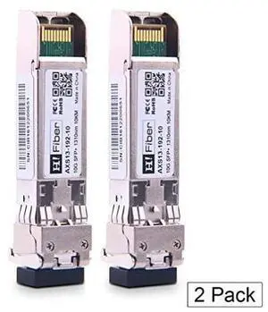 SFP+ LC Transceiver10G SingleMode Module for Cisco SFP10GLR Meraki MASFP10GBLR Ubiquiti UFSM10G Mikrotik Netgear DLink QNAP Supermicro1310nm DDM 10km SMF 2 Pack