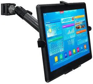 FOR-Premium Car Headrest Tablet Holder with Adjustable Arm Heavy Duty Carbon Fiber Car Tablet Mount for iPad Galaxy Fire Tablets MI7311