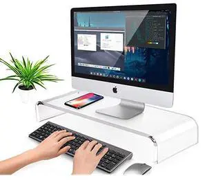 FOR Premium Acrylic Monitor Stand Custom Size Monitor RiserComputer Stand for Home Office Business wSturdy Platform PC Desk Stand for Keyboard Storage MultiMedia Laptop Printer TV Screen