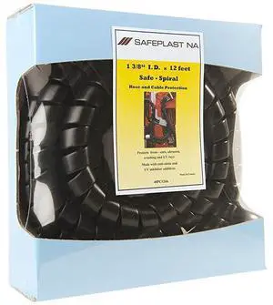 Spiral Wrap Hose Protector 15 OD 12 Length Black