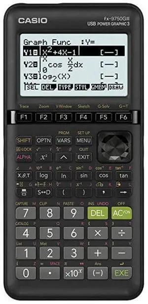 FOR-fx9750GIII Black Graphing Calculator