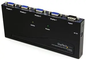 FOR com 4Port VGA Video Splitter 300 MHz VGA Splitter 4 port 2048x1536 80Hz ST124PRO Black