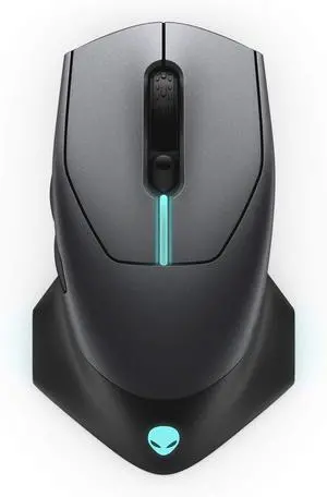 FOR Wired/Wireless Gaming Mouse AW610M: 16000 DPI Optical Sensor - 350 Hour Rechargeable Battery Life - 7 Buttons - 3-ZONE Alienfx RGB Lighting