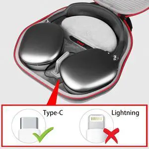 FOR-AirPods Max Charging Case 2024  2000mAh, USB-C, Sleep Mode, Auto Sleep, Protective Travel Carrying Bag