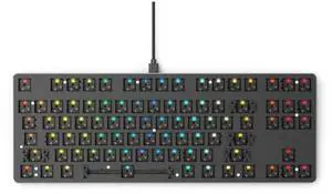 FOR-Gaming Keyboard -  85% Percent TKL Barebone - USB C Wired Mechanical Keyboard Kit - RGB Hot Swappable Switches & Keycaps