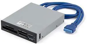 FOR-com USB 30 Internal MultiCard Reader with UHSII Support SecureDigitalMicro SDMemory StickCompact Flash Memory Card Reader 35FCREADBU3Black