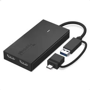 FOR-USB 3.0 or USB C to HDMI Adapter for Dual Monitors Universal Video Graphics Adapter for Mac and Windows Thunderbolt 3/4 USB 3.0 or USB-C 1080p@60Hz