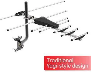 FOR-Pro Outdoor Yagi TV Antenna HDTV Antenna Long Ran Antenna Compact Design Digital Yagi Antenna Directional Antenna 4K 1080P VHF UHF 33685