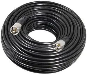 FOR-RG8x Coaxial Cable 100 ft CB Coax Cable  UHF PL259 Male to Male Low Loss CB Antenna Cables 50 Ohm for HAM Radio Antenna Analyzer Dummy Load SWR Meter