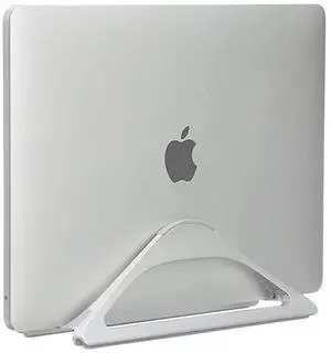 FOR-Vertical Laptop Stand for Desks Silver | Adjustable Holder to Dock Apple MacBook MacBook Pro and Other Laptops to Organize Work Home Office