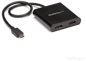 FOR-com 2Port Multi Monitor Adapter USBC to 2x HDMI Video Splitter USB TypeC to HDMI MST Hub Dual 4K 30Hz or 1080p 60Hz Thunderbolt 3 Compatible Windows Only MSTCDP122HD