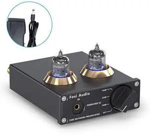 FOR-Phono Preamp for Turntable Preamplifier MM Phonograph Preamplifier with Gain Gear Mini Stereo Audio HiFi PreAmplifier for Record Player with DC 12V Power Supply Box X2