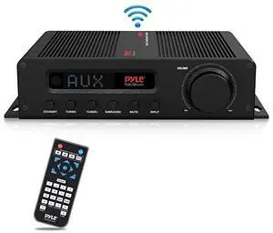 FOR-Wireless Bluetooth Home Audio Amplifier 100W 5 Channel Home Theater Power Stereo Receiver Surround Sound w HDMI AUX FM Antenna Subwoofer Speaker Input 12V Adapter  PFA540BT