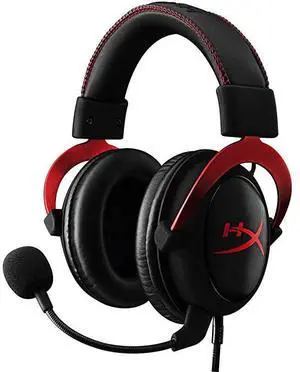 FOR-Cloud II Gaming Headset 71 Surround Sound Memory Foam Ear Pads Durable Aluminum Frame Detachable Microphone Works with PC PS4 Xbox One Red