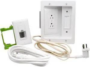 FOR-Legrand Home Office & Theater in Wall TV Power Kit White CPT306WV1